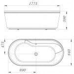 Ванна акриловая Belbagno BB14-K Ванна акриловая Belbagno BB14-K